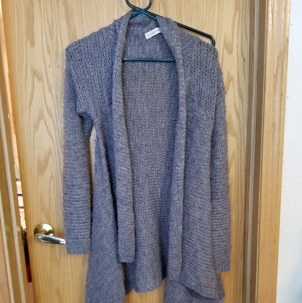 Extra Long Grey Abercrombie and Fitch Sweater